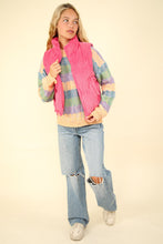 Load image into Gallery viewer, Our Best Bet Padded Corduroy Puffer Vest in Pink