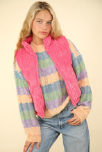 Load image into Gallery viewer, Our Best Bet Padded Corduroy Puffer Vest in Pink