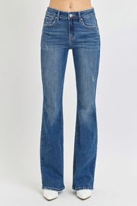 Wasted on You Tummy Control Mid Rise Flare Jeans