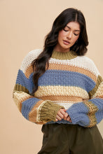 Load image into Gallery viewer, On a Holidate Color Block Stripe Sweater in Multi