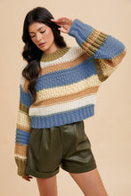 Load image into Gallery viewer, On a Holidate Color Block Stripe Sweater in Multi