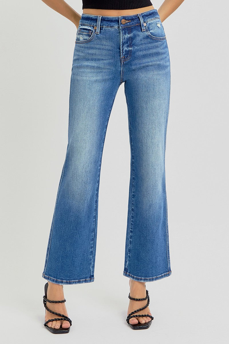 Feel the Beat Tummy Control High Rise Ankle Straight Jeans