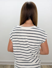 Load image into Gallery viewer, Unless You Mean It Round Neck SS Top in Navy