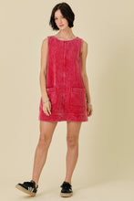 Load image into Gallery viewer, Holiday Feelings Corduroy Sleeveless Mini Dress