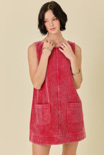 Load image into Gallery viewer, Holiday Feelings Corduroy Sleeveless Mini Dress