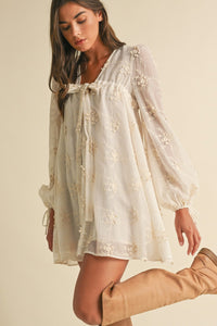 Like a Princess Embroidered Long Sleeve Dress