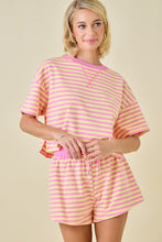 Load image into Gallery viewer, You Look Good Terry SS Top in Pink Lemonade