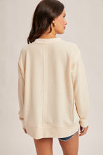 Load image into Gallery viewer, Buying Diamonds Thermal Crew Oversized Pullover