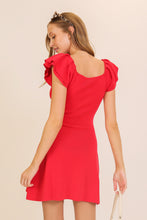 Load image into Gallery viewer, You Knew Ruffle Sleeve Knit Mini Dress