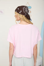 Load image into Gallery viewer, Over It Boxy Henley SS Top in Light Pink