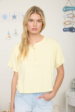 Load image into Gallery viewer, Over It Boxy Henley SS Top