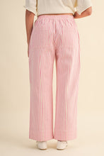 Load image into Gallery viewer, That's Mine Washed Striped Wide Leg Pants in Pink Ivory