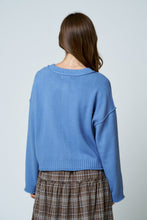 Load image into Gallery viewer, Comes My Time Button Down Knit Cardigan in Dusty Blue