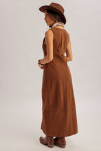 Load image into Gallery viewer, Saying My Name Button Down Corduroy Maxi Dress