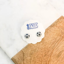 Load image into Gallery viewer, Petite Pave Soccer Stud Earrings