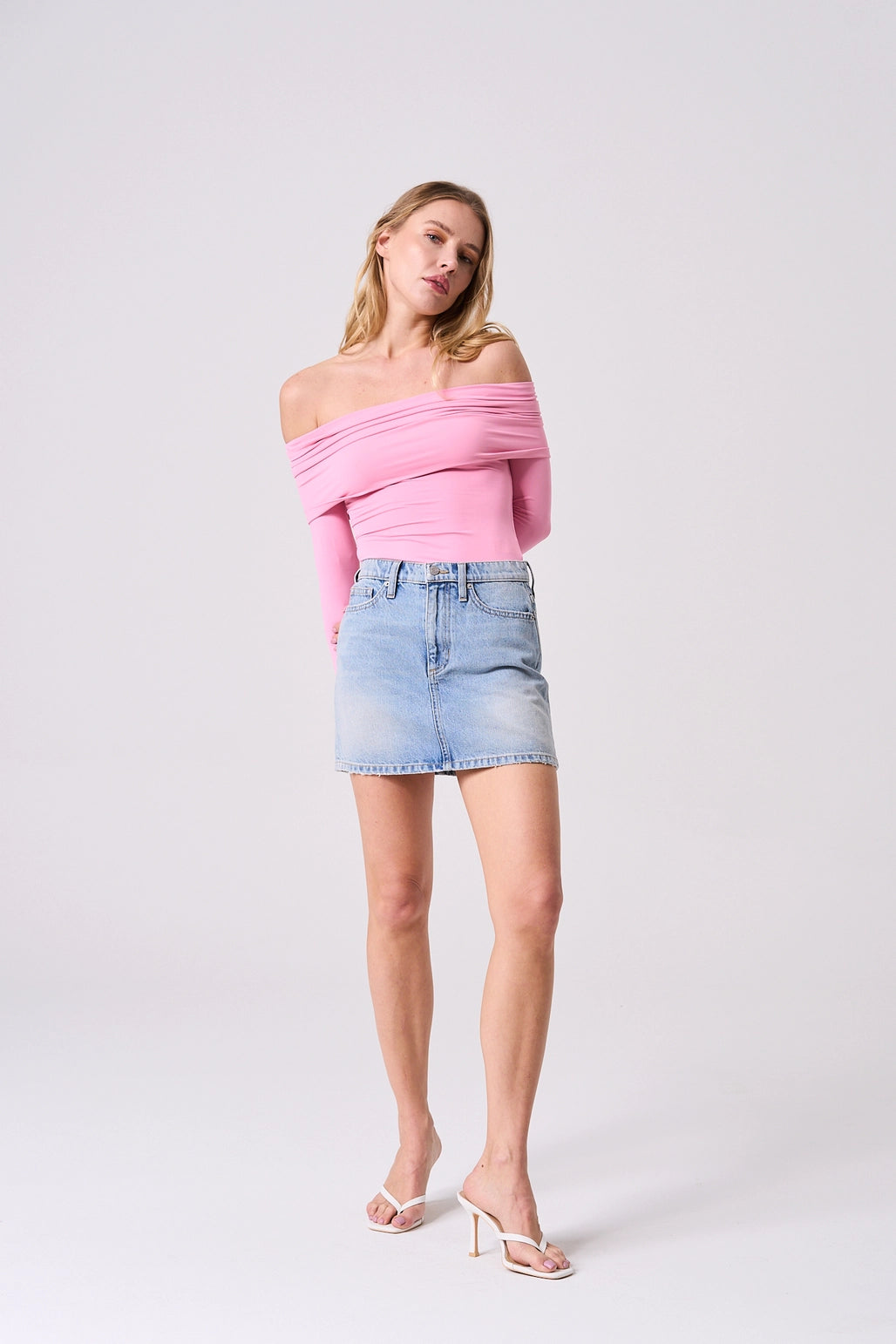 Here We Go Again Mini Denim Skirt