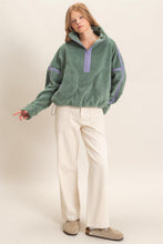 Load image into Gallery viewer, I'm All You Need 1/2 Zip Fleece Pullover in Pistachio