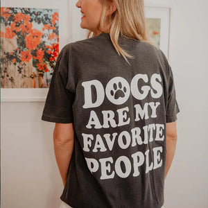 Dogs Are My Favorite People SS Graphic Shirt Pepper