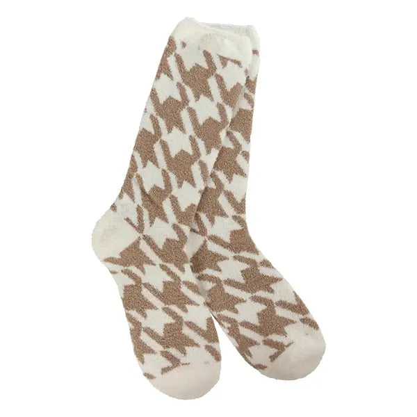 World's Softest Socks Cozy Cali Houndstooth Portabello