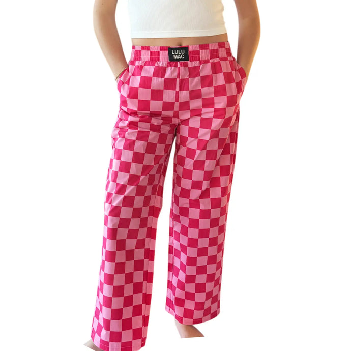 Lulu Mac Pink Checkered Pants