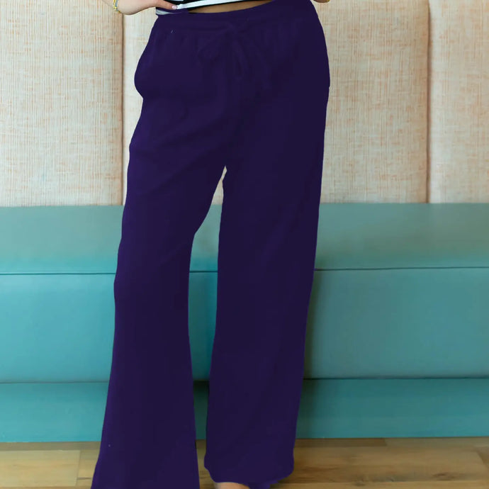 Lulu Mac Waffle Pants in Navy