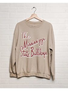 Mississippi State Bulldogs Beverly Sand Thrifted Sweatshirt