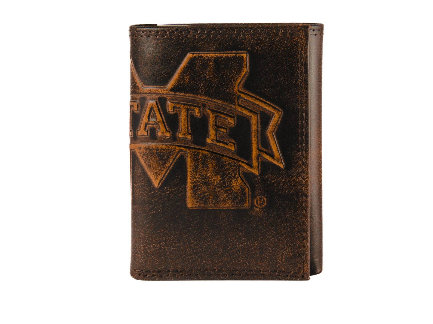 Mississippi State Bulldogs Burnished Leather Trifold Wallet