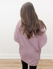 Load image into Gallery viewer, Don't Really Care Waffle Knit Oversized LS Top in Rose Taupe