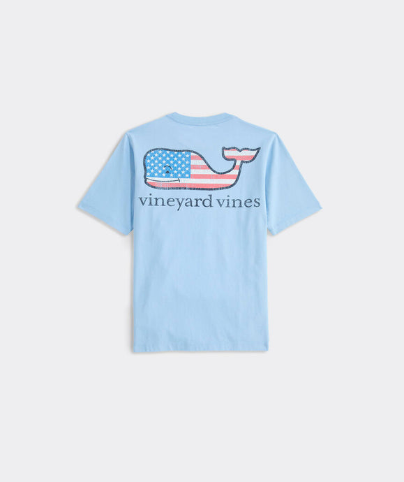 Vineyard Vines Whale Short Sleeve Pocket Tee in Jake Blue