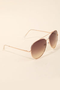 Oversized Double Bridge Fashion Aviator Sunglasses Brown