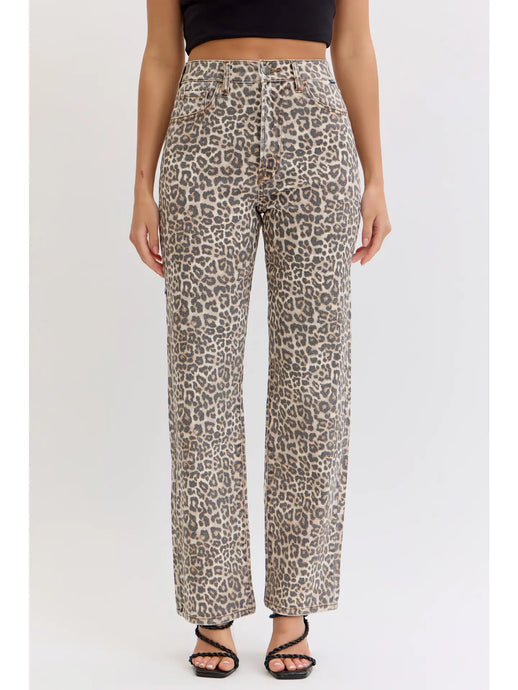 The World Is Spinning Leopard Jeans