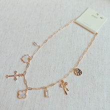 Load image into Gallery viewer, Cross Clover Multi Charm Necklace