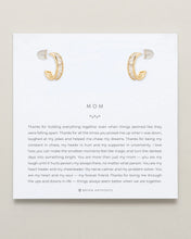 Load image into Gallery viewer, Bryan Anthonys Mom Baguette Mini Hoop Earrings