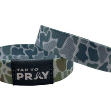Load image into Gallery viewer, Versible River Rock Camo Moss &amp; Slate Tap to Pray Wristband