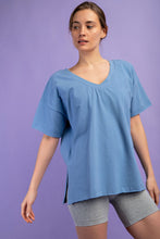 Load image into Gallery viewer, Everything That I Wanted Oversized Reversible Tee Dk Chambray