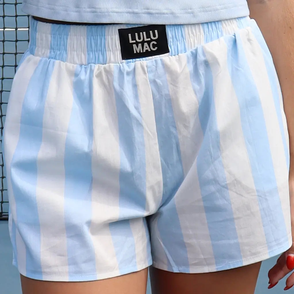 Lulu Mac Darby Boxer Shorts in Light Blue