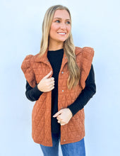 Load image into Gallery viewer, Warmth From Within Quilted Ruffle Sleeve Vest