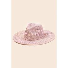 Load image into Gallery viewer, Checkered Straw Weave Sun Hat Purple