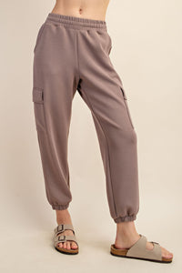 Lost in My Fairy Tale Scuba Cargo Joggers Mocha