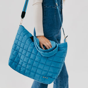 Pretty Simple Day Dreamer Quilted Tote Bag in Blue