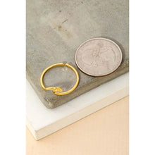 Load image into Gallery viewer, Wave Cutout Adjustable Ring Gold