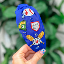 Load image into Gallery viewer, &#39;Home Run&#39; Beaded Baseball Embellished Headband