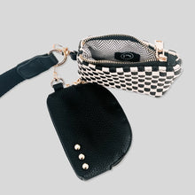 Load image into Gallery viewer, Pretty Simple Wonderlust Woven Dual Pouch Wristlet in Emerald