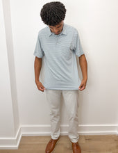 Load image into Gallery viewer, Southern Shirt Co. Men's Tybee Stripe Polo in Baltic