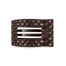 Load image into Gallery viewer, Teleties Large Flat Rectangle Clip Truly Taupe Quilted