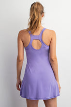 Load image into Gallery viewer, Living The Dream Tennis Romper Dress in Peri Lavender
