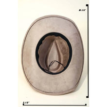 Load image into Gallery viewer, Turquoise Oval Stone Strap Cowboy Hat Taupe