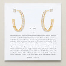 Load image into Gallery viewer, Bryan Anthonys Mom Baguette Maxi Hoop Earrings