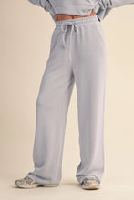 Load image into Gallery viewer, Just Because Soft Air Scuba Wide Leg Pants in Blue