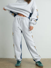 Load image into Gallery viewer, Don&#39;t Let Me Down Color Sweatpants with Star Detail in Grey/Navy